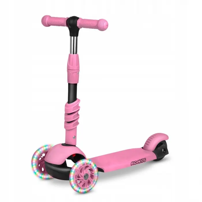 Trotineta Ricokids Todi, 3 in 1, roti LED, roz KID611668