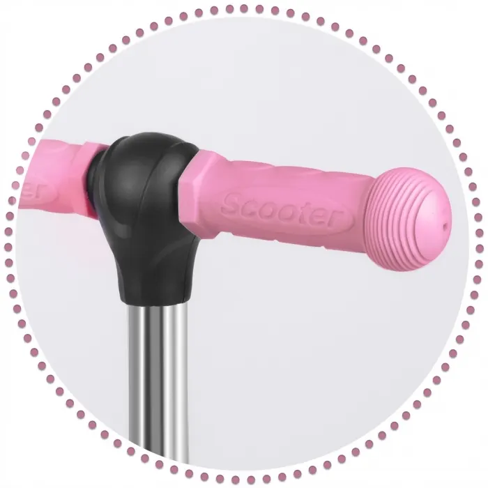 Trotineta Ricokids Todi, 3 in 1, roti LED, roz KID611668 — imaginea 5