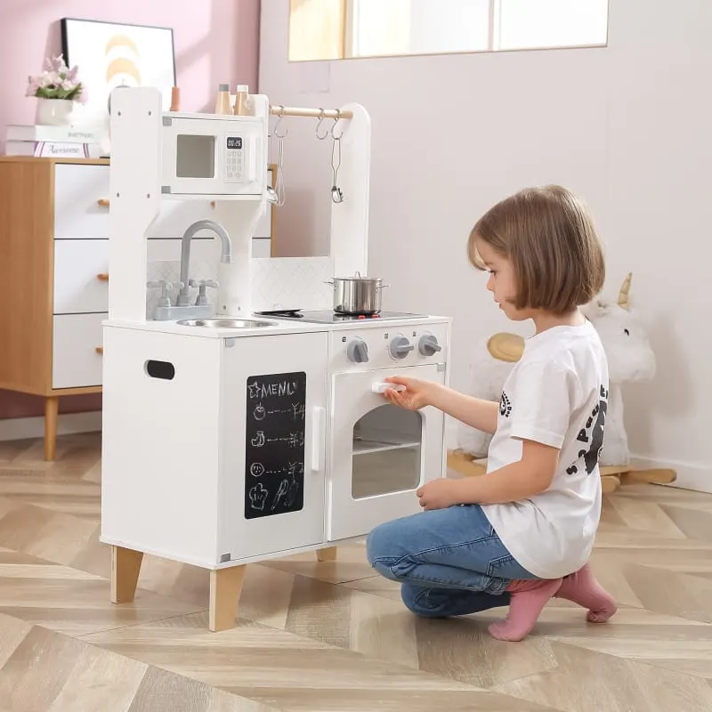 Bucatarie copii Viga, lemn, sunete si lumini, alb KID440816 — imaginea 2