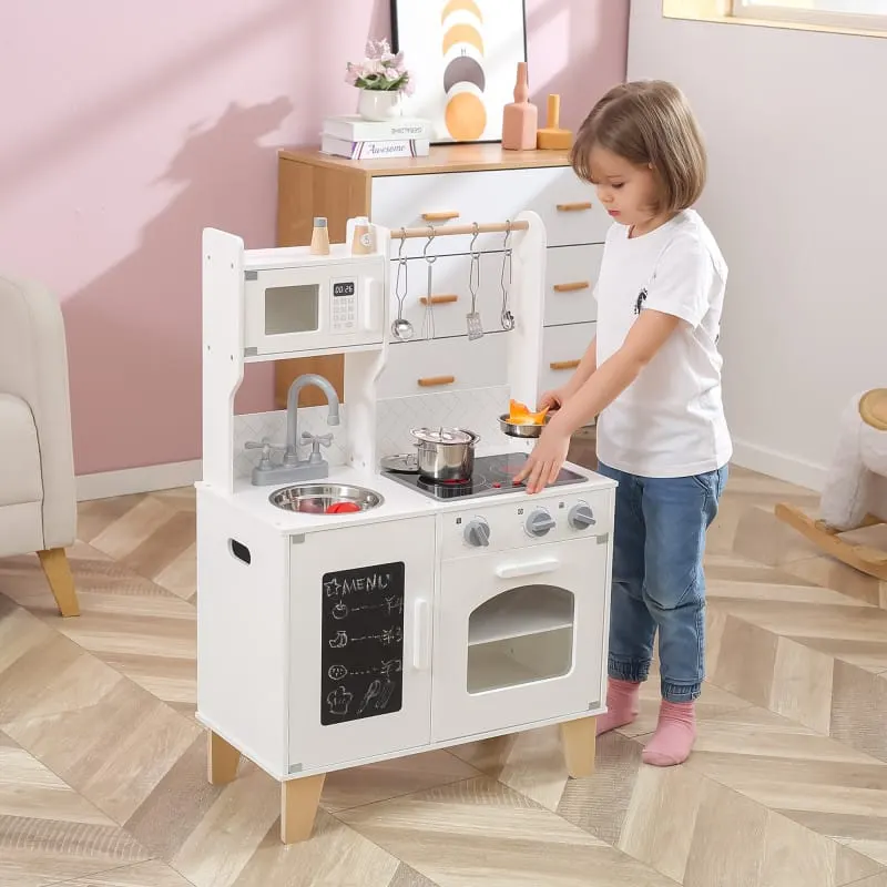Bucatarie copii Viga, lemn, sunete si lumini, alb KID440816 — imaginea 4